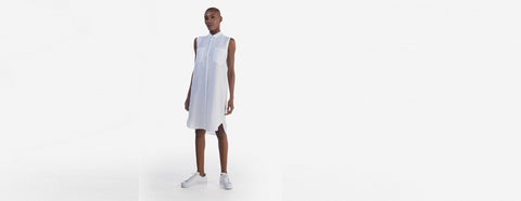 camisão de linho sem manga branco