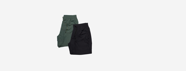 kit short de banho e fitness preto botânico