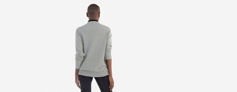 Cardigã Feminino cinza mescla