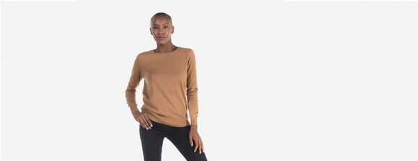 suéter gola c camel