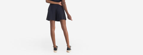 bermuda crepe marinho