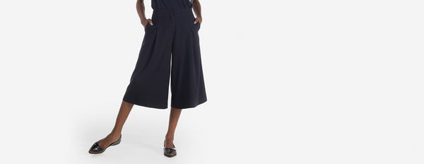 saia-calça crepe marinho