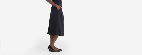 saia-calça crepe marinho