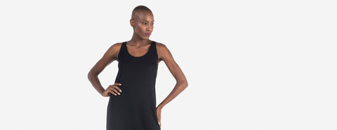 vestido regata longo preto