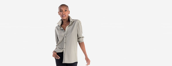 camisa de algodão cimento