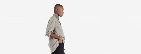 camisa de algodão cimento