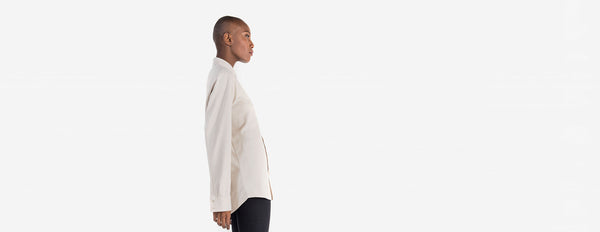 camisa de algodão cru