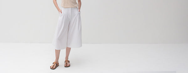 saia-calça crepe branco