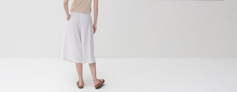 saia-calça crepe branco