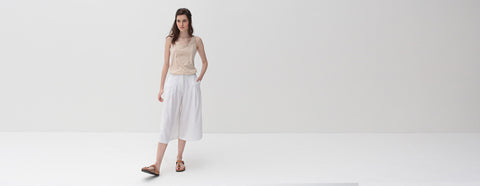 saia-calça crepe branco