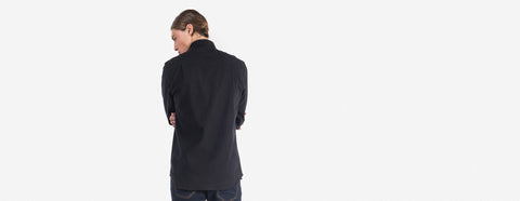 camisa de flanela preto