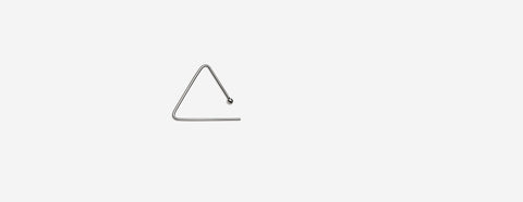 brinco unidade triângulo ródio branco