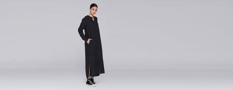 camisão linho longo marinho