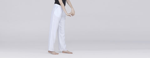 calça de linho branco