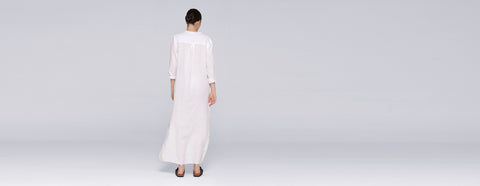 camisão linho longo branco