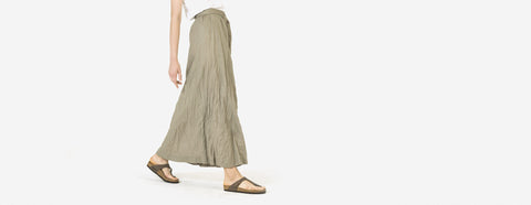 Saia de linho longa cerrado