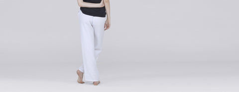 calça de linho branco