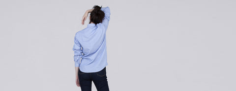 camisa clássica pima boyfriend listras azuis