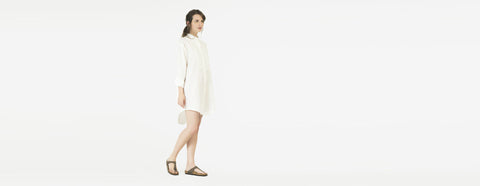 camisão cambraia de linho off white