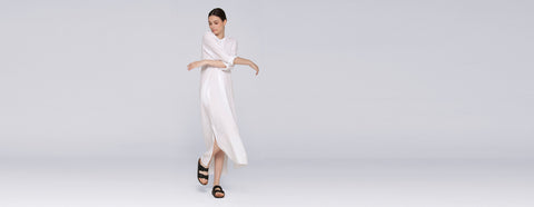 camisão linho longo branco