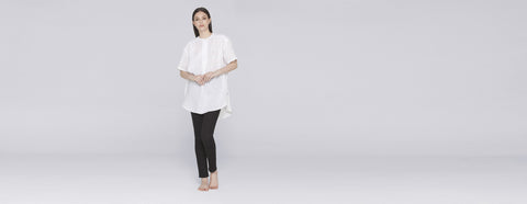 camisão de linho amplo branco