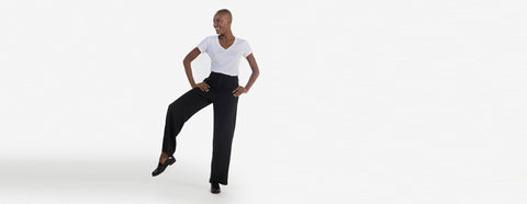 Calça crepe pantalona preto