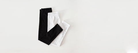 kit 2 - legging infantil branco preto