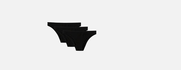 kit três calcinhas bikini preto