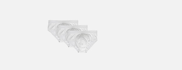 kit 3 - cueca slip branco